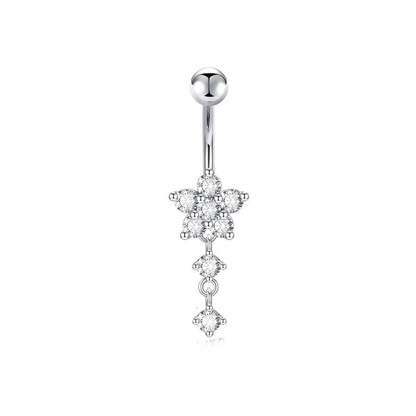Wholesale Navel Ring Stainless Steel Geometric Electroplated Simple Style Body Puncture