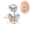 Wholesale Navel Ring Stainless Steel Inlaid Zircon Heart Shape Unisex