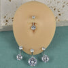 Wholesale Navel Ring Stainless Steel Zircon Round Unisex Puncture Jewelry