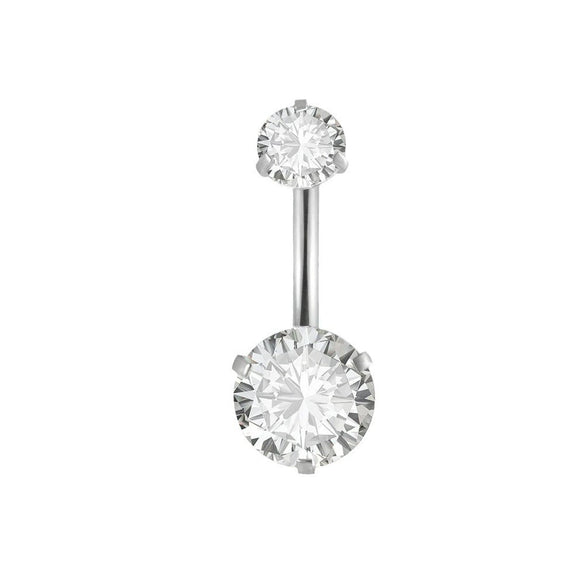 Wholesale Navel Ring Stainless Steel Zircon Round Unisex Puncture Jewelry
