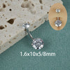 Wholesale Navel Ring Stainless Steel Zircon Round Unisex Puncture Jewelry