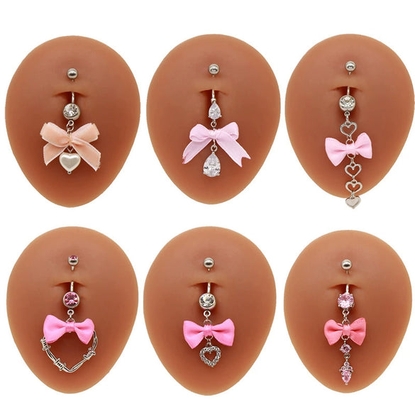 Wholesale Navel Ring Zinc Alloy Heart Shaped Styling Unisex