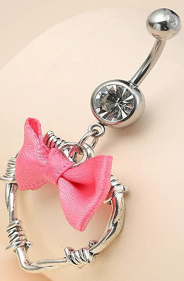 Wholesale Navel Ring Zinc Alloy Heart Shaped Styling Unisex