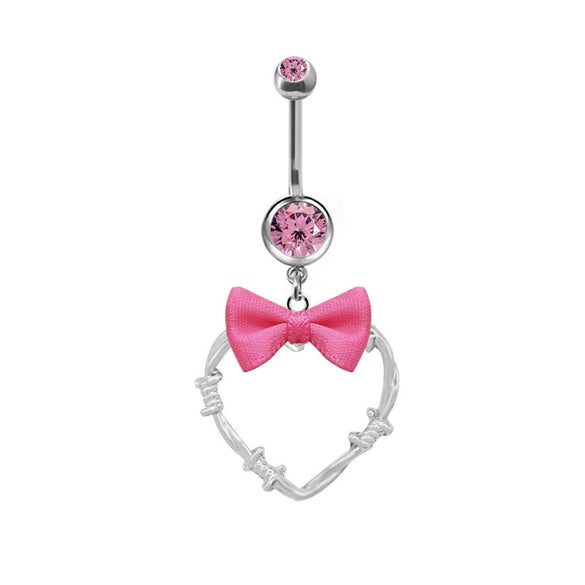 Wholesale Navel Ring Zinc Alloy Heart Shaped Styling Unisex