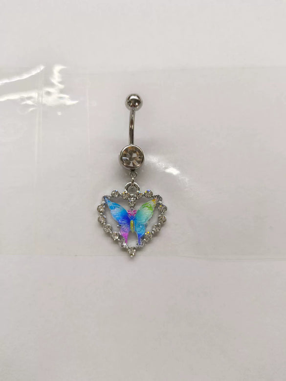 Wholesale Navel Ring Zinc Alloy Heart Shaped Styling Unisex
