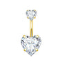 Wholesale Navel Rings Set Stainless Steel Zirconencrusted Drop Shape Electroplating Unisex Body Piercing Jewelry