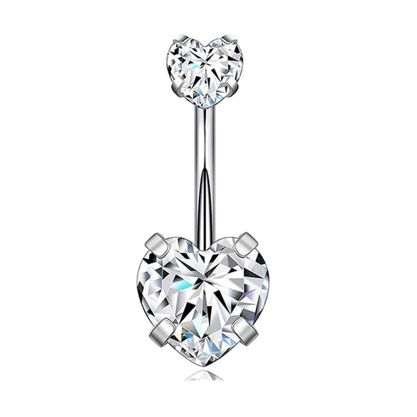 Wholesale Navel Rings Set Stainless Steel Zirconencrusted Drop Shape Electroplating Unisex Body Piercing Jewelry