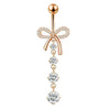 Wholesale Navel Rings Stainless Steel Bowknot Electroplated Body Piercing Jewelry Unisex
