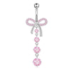 Wholesale Navel Rings Stainless Steel Bowknot Electroplated Body Piercing Jewelry Unisex