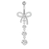 Wholesale Navel Rings Stainless Steel Bowknot Electroplated Body Piercing Jewelry Unisex