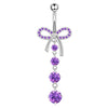 Wholesale Navel Rings Stainless Steel Bowknot Electroplated Body Piercing Jewelry Unisex