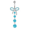 Wholesale Navel Rings Stainless Steel Bowknot Electroplated Body Piercing Jewelry Unisex