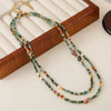 Wholesale Necklace African Pine Plum Blossom Tourmaline Gold Sandstone Copper Handmade Geometric Vintage For Women