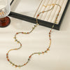 Wholesale Necklace African Turquoise Multilayer Clover Rice Beads Geometric Vintage Handmade For Women