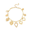 Wholesale Necklace Alloy Alloy Heart Shape Electroplating Minimalist Style