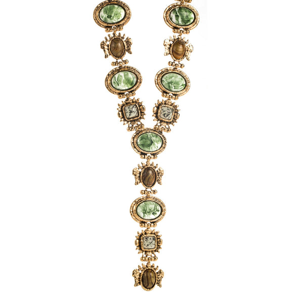 Wholesale Necklace Alloy And Resin Geometric Retro Handmade Women's Clavicle Chain