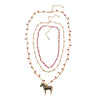 Wholesale Necklace Alloy Animal Braided Beaded Electroplated Multilayered Long