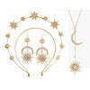 Wholesale Necklace Alloy Crystal Geometric Baroque Style Copper Electroplated Pendant Long Clavicle Chain For Women