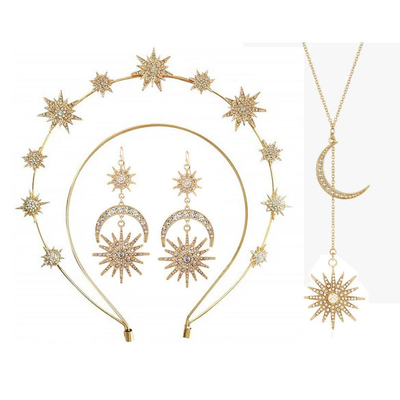 Wholesale Necklace Alloy Crystal Geometric Baroque Style Copper Electroplated Pendant Long Clavicle Chain For Women