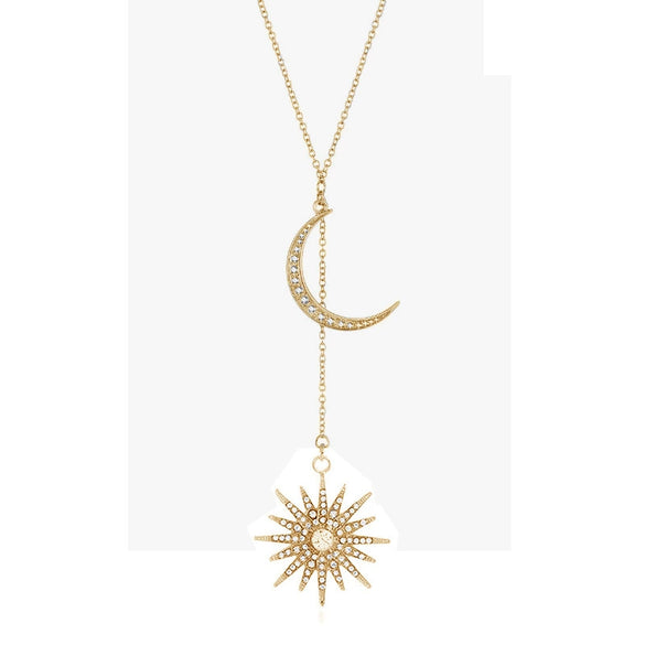 Wholesale Necklace Alloy Crystal Geometric Baroque Style Copper Electroplated Pendant Long Clavicle Chain For Women