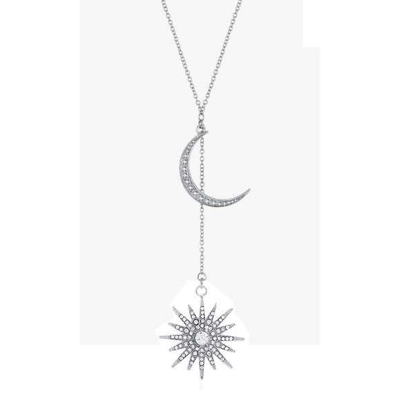 Wholesale Necklace Alloy Crystal Geometric Baroque Style Copper Electroplated Pendant Long Clavicle Chain For Women