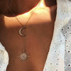 Wholesale Necklace Alloy Crystal Geometric Baroque Style Copper Electroplated Pendant Long Clavicle Chain For Women