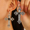 Wholesale Necklace Alloy Geometric Distressed Flower Vine Cross Gothic Retro Hip Hop Trendy Women's Accessories