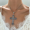 Wholesale Necklace Alloy Geometric Distressed Flower Vine Cross Gothic Retro Hip Hop Trendy Women's Accessories