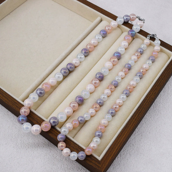 Wholesale Necklace Alloy Geometric Pearl Multilayered Baroque Electroplating Women's Clavicle Chain