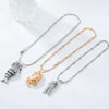 Wholesale Necklace Alloy Insect Pattern Inlaid Pearl Electroplating Punk Style
