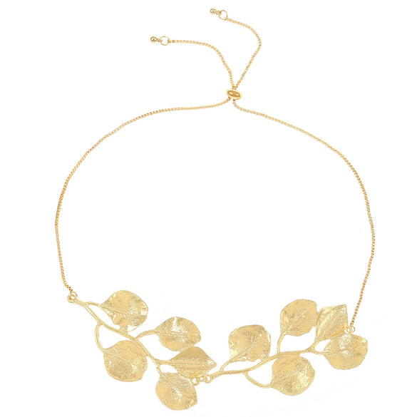 Wholesale Necklace Alloy Leaf Style Electroplating