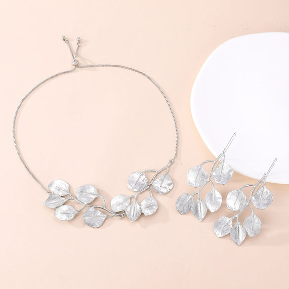 Wholesale Necklace Alloy Leaf Style Electroplating