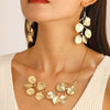 Wholesale Necklace Alloy Leaf Style Electroplating