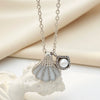Wholesale Necklace Alloy Mermaid Shell Pearl Geometric Pendant Electroplating For Women