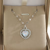 Wholesale Necklace Alloy Mixed Gemstone Inlay Geometric Heart Shape Electroplating For Women