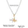 Wholesale Necklace Alloy Pearl Chain Butterfly Pendant Electroplated