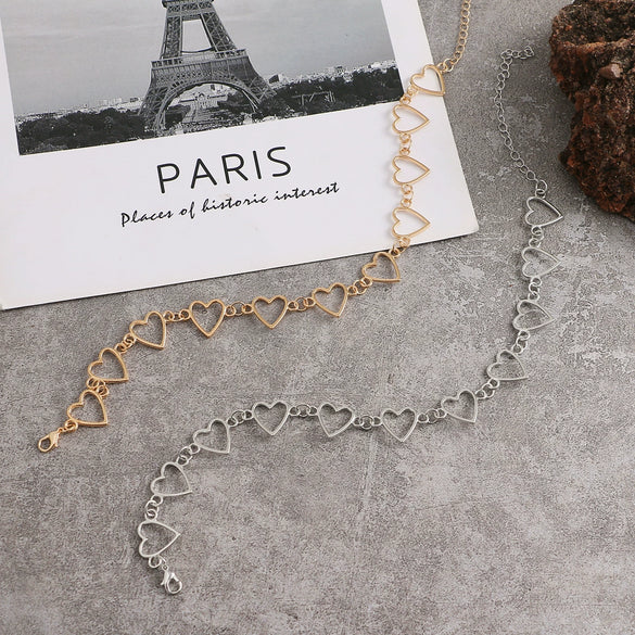 Wholesale Necklace Alloy Pearl Heartshaped Geometric Electroplating For Women
