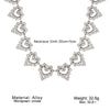 Wholesale Necklace Alloy Pearl Heartshaped Geometric Electroplating For Women