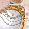 Wholesale Necklace Alloy Pearl Heartshaped Geometric Electroplating For Women