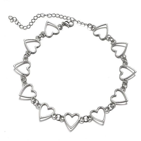 Wholesale Necklace Alloy Pearl Heartshaped Geometric Electroplating For Women