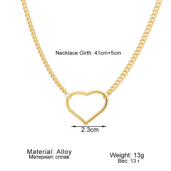 Wholesale Necklace Alloy Pearl Heartshaped Geometric Electroplating For Women
