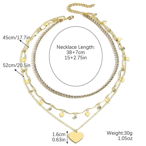 Wholesale Necklace Alloy Pearl Pendant Geometric Fashion Electroplating Women's