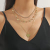 Wholesale Necklace Alloy Pearl Pendant Geometric Fashion Electroplating Women's