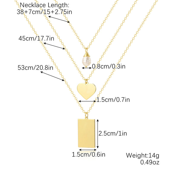 Wholesale Necklace Alloy Pearl Pendant Geometric Fashion Electroplating Women's