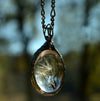 Wholesale Necklace Alloy Pendant Glass Glaze Dandelion Seed Ing Oval Retro Cartoon Style Women's