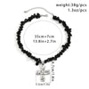 Wholesale Necklace Alloy Retro Geometric Style Electroplated Natural Stone Cross
