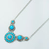 Wholesale Necklace Alloy Turquoise Mixed Gem Inlay Geometric Plant Flowers Style Set With Turquoise For Women