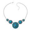 Wholesale Necklace Alloy Turquoise Mixed Gem Inlay Geometric Plant Flowers Style Set With Turquoise For Women
