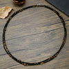 Wholesale Necklace Black King Kong Tiger Eye Stone Titanium Steel Geometric O Chain Electroplated For Men