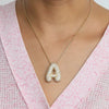 Wholesale Necklace Brass Copper Letter Pendant Electroplating For Women
